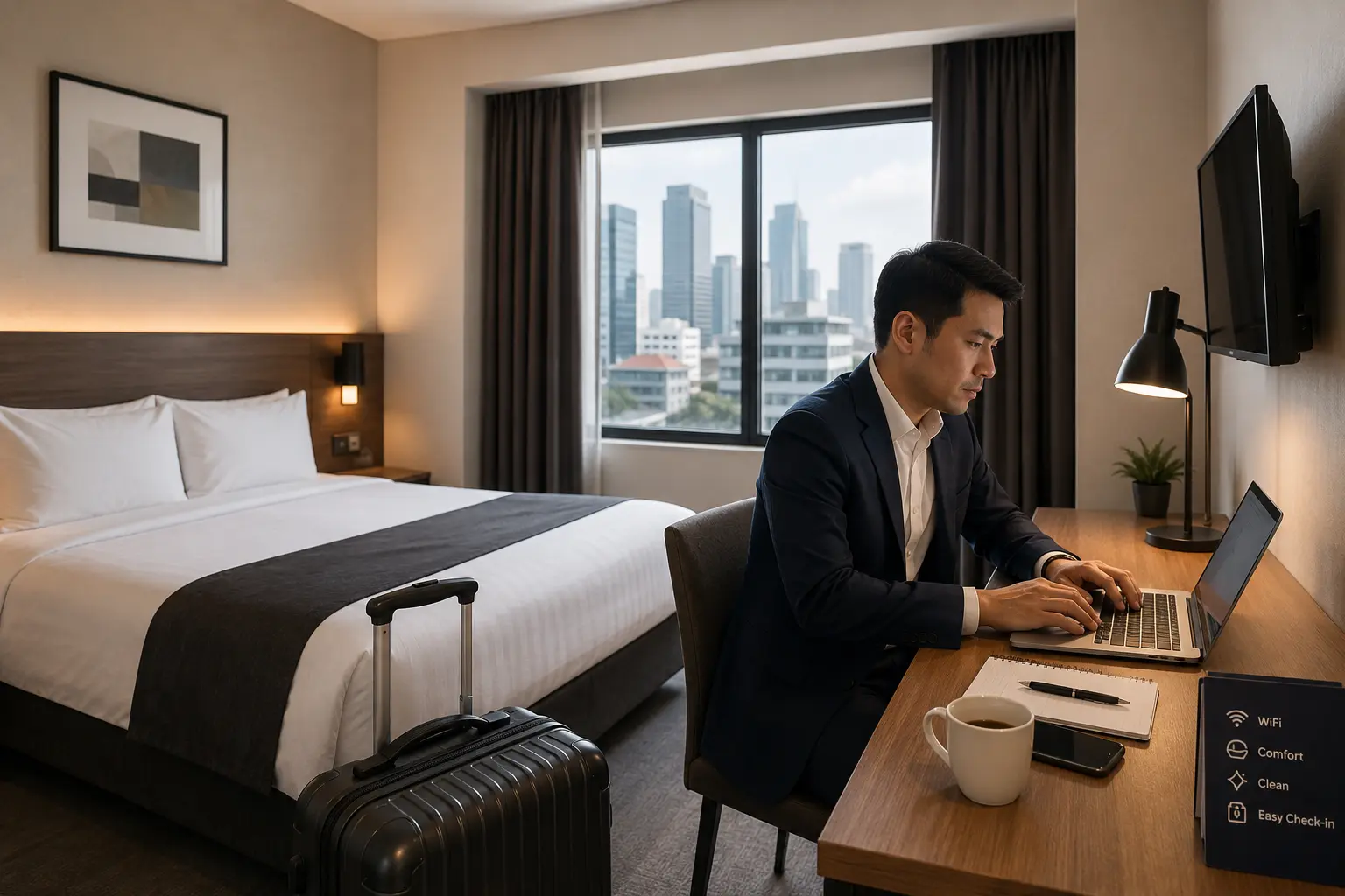 Thumbnail Budget Hotel untuk Business Trip Solusi Menginap Hemat bagi Pekerja Urban